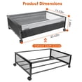 thumbnail image 3 of 2Pcs Bedroom Under Bed Storage Containers with 360° Rotatable Wheels Clear Window, Under Bed Storage Drawer w/ Visible Dustproof Cover, 3 of 10