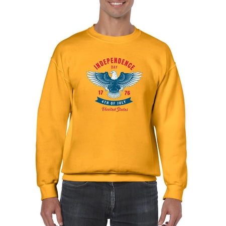 Independence Day Eagle Sweatshirt Men -Image by Shutterstock Male Small