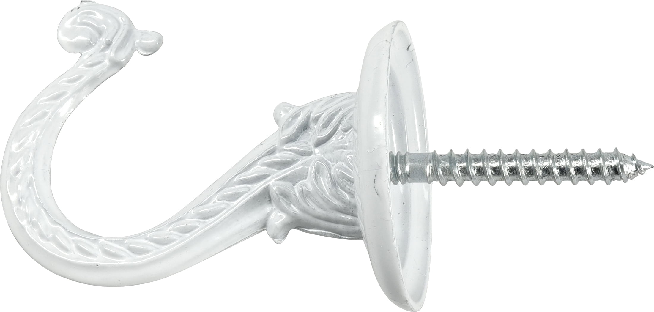 Hillman 536203 Decorative White Swag Hook, Wood or Drywall Surfaces (30lb)
