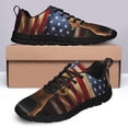 thumbnail image 4 of Chesapeake Bay Retriever Dog American Flag Running Shoes Sneakers Mesh Black Size 5, 4 of 5
