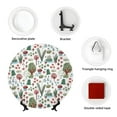 thumbnail image 4 of Kdxio Frog and Forest Plants Bone China Decorative Plate Ceramic Decorative Plate for Home Office Wall Stand Decorative Plates for Home Bedroom-7in, 4 of 6