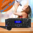 thumbnail image 6 of Pyle PDA9HBU 2-Channel Home Theater Bluetooth HiFI Audio Optical/HDMI/USB/SD FM Radio Receiver, 2x 3.5" 200 Watt 3-Way Indoor/Outdoor Wall Mount Audio Speakers (Black), 50 ft 16 Gauge Speaker Wire, 6 of 8