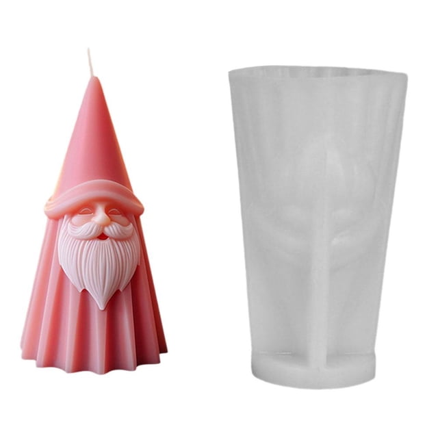 SGACAI Molde de silicona para velas de Papá Noel en 3D, para hacer coronas de bricolaje, arcilla enana, yeso Res λ√