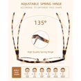thumbnail image 4 of JM 3 Pack Stylish Cat Eye Reading Glasses for Women, Blue Light Blocking Funky Computer Readers Spring Hinge, 4 of 7