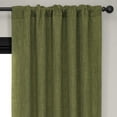 thumbnail image 3 of HPD Half Price Drapes Tuscany Green Faux Linen Room Darkening Curtains for Bedroom & Living Room Curtains (1 Panel), Door & Window Curtains 120 inches long, Rod Pocket Curtains, 50W X 120L, 3 of 12