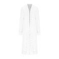 thumbnail image 4 of UJNDER Womens Coats and Jackets Elegant Plus Size Long Open Front Cardigan Lightweight Breezy Lace Cover Up Knitted White S, 4 of 4