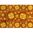 thumbnail image 1 of Ahgly Company Machine Washable Indoor Rectangle Abstract Yellow Modern Area Rugs, 2' x 5', 1 of 4