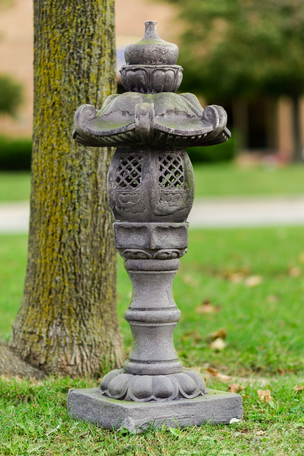 36IN GREY STONE LANTERN