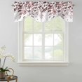 thumbnail image 2 of Tie Up Valances for Windows, Leaves Adjustable Valance Curtains Window Treatment for Living Room/Bedroom Windows, Pink Brown Summer Botanical Rod Pocket Kitchen Curtains & Drapes 60x18 Inch, 2 of 9