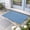 Blue, variant on Turquoise Burlap Texture Door Mat Indoor Outdoor, Farmhouse Vintage Aqua Non Slip Welcome Mat with Rubber Backing, Absorbent Fabric Front Door Mats Entryway Rug for Home Patio Entrance 16"x24"