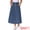 Blue, variant on DARING DIVA Women's High Waisted A-Line Frayed Midi Skirt with Pockets S Light Blue