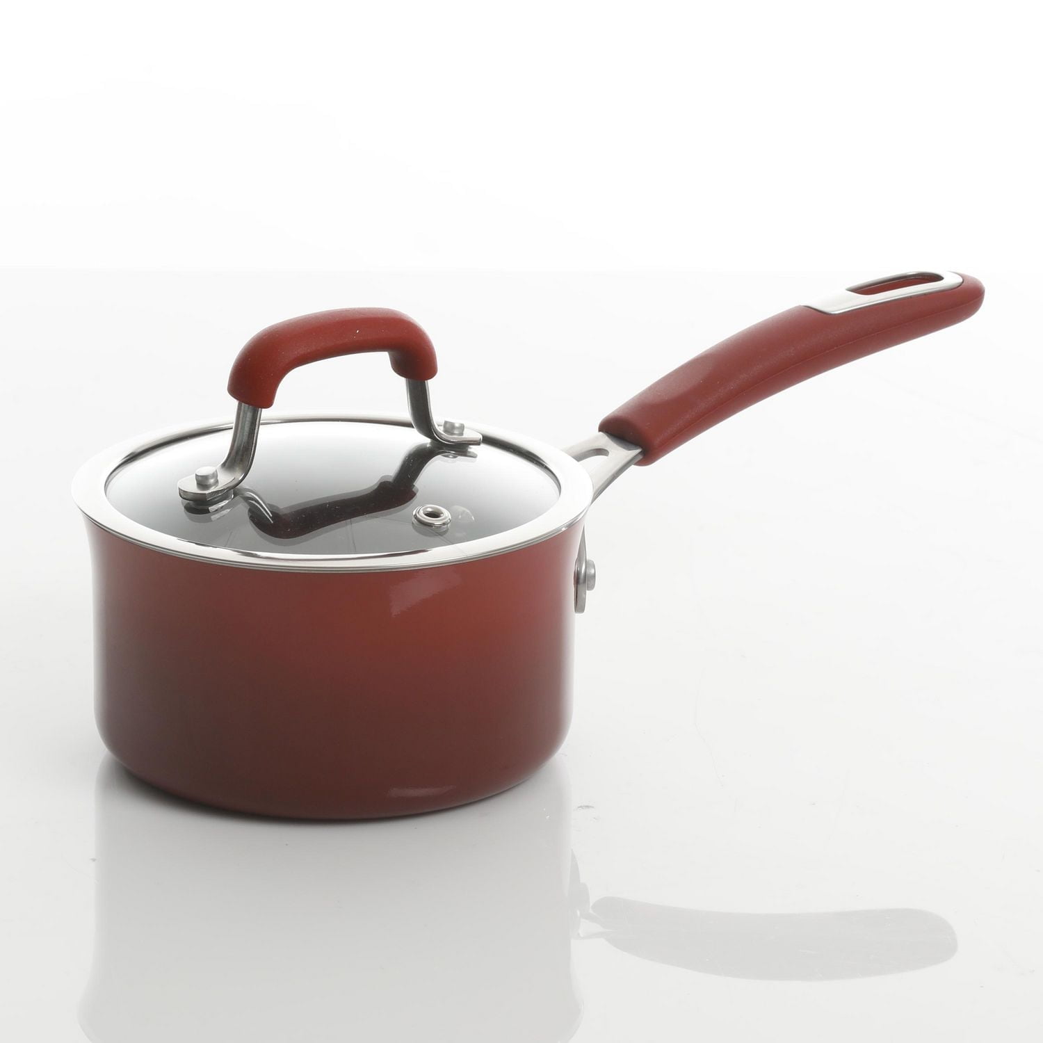 "Kenmore Elite Andover 10-Piece Nonstick Cookware Set, Gradient Red<br>"