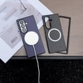 thumbnail image 3 of Case Compatible with Samsung Galaxy Z Fold 7, Plain Fabric Back TPU Frame Magsafe Ultra Slim Lightweight Shockproof Anti-Falling Protective Thin Back Case Cover for Samsung Galaxy Z Fold 7, Black, 3 of 7