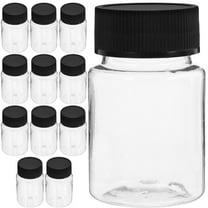 Worgeous  12 Pcs Sample Plastic Wide Mouth Vials Empty Reagent Bottle