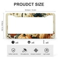 thumbnail image 3 of 2 Pieces Fall Thanksgiving Farmhouse Pumpkin Harvest License Plate Frames Seasonal Autumn Harvest Vintage Thanksgiving Car Front License Plate Frame Quality Aluminum Metal 2 Hole Gift for Dad, 3 of 6