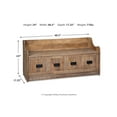 thumbnail image 4 of Signature Design by Ashley Casual Garrettville Storage Bench  Brown, 4 of 9