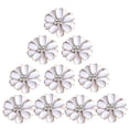 thumbnail image 1 of 10 Pieces Rhinestone Button Wedding Flat Back Embellishment Scrapbooking White, 1 of 7