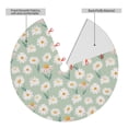 thumbnail image 2 of Yiaed Daisies Flowers Print Christmas Tree Skirt , Tree SkirtsTree Mat for Christmas Winter Holiday Indoor Decorations-36", 2 of 7