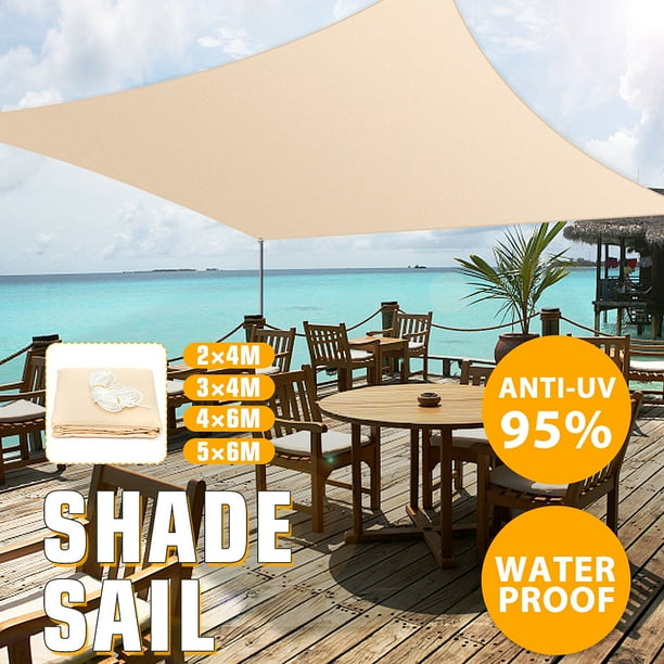 Sun Shade Sails Canopy, Rectangle Shade Sail UV Block for Patio Garden