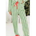 thumbnail image 6 of Women's Light Green Christmas Plaid Print Jumpsuit Pajama Set - [ZhiHiMeRi] | (US 12-14)L, 6 of 11
