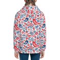 thumbnail image 6 of Pofeuu Birds Flowers Print Teenage Zipper Hoodie Sweatshirts Hooded Casual Jackets With Pocket For Boys Girls-Medium, 6 of 6