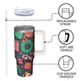 thumbnail image 3 of 30oz Christmas Bells Tumbler with Lid and Straw, Stainless Steel Cup with Handle Elk Travel Mug, Holiday Gifts for Adults, 3 of 5