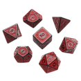 thumbnail image 1 of red 7 Pcs for TRPG DND Dice Set Acrylic Multi-Sided 7-Die, 1 of 5