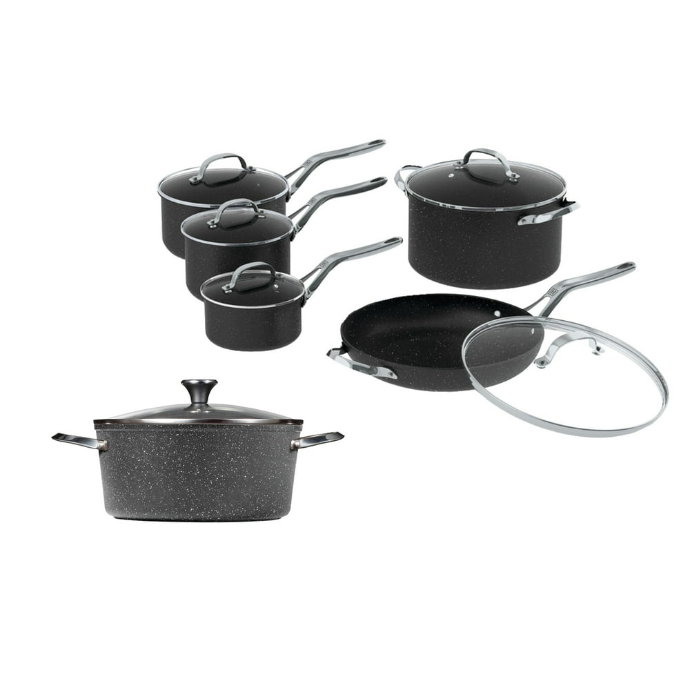 THE ROCK by Starfrit 10 Piece Cookware Set Bonus 7.2 Quart Stock Pot
