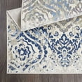 thumbnail image 3 of Home Dynamix Melrose Audrey Moroccan Ogee Damask Runner Area Rug, Ivory/Blue, 1'8"x7'2", 3 of 7