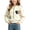 Beige, variant on Girls Heart Patch Cardigan Crew Neck Button Front Long Sleeve Colorful Buttons Ribbed Trim Warm Knit Sweater Coat