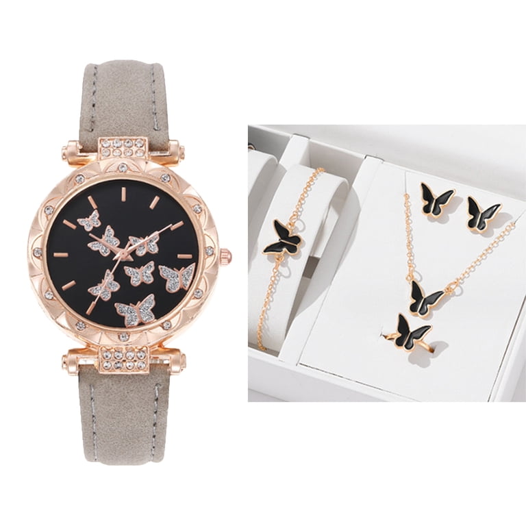 Herrnalise Butterfly Ladies Wrist Watch Analog Quartz Watch 