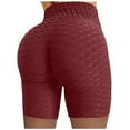 thumbnail image 2 of Viikei Womens Shorts Clearance Shorts for Women Plus Size Women's Shorts Pull on Wrinkled High Waist Hip Stretch Running Fitness Yoga Pants Biker Shorts, 2 of 5