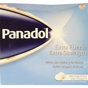 Panadol Extra Strenght Pain Reliever 100 Tabs - Calmante del Dolor Extra Fuerte (Pack of 18)