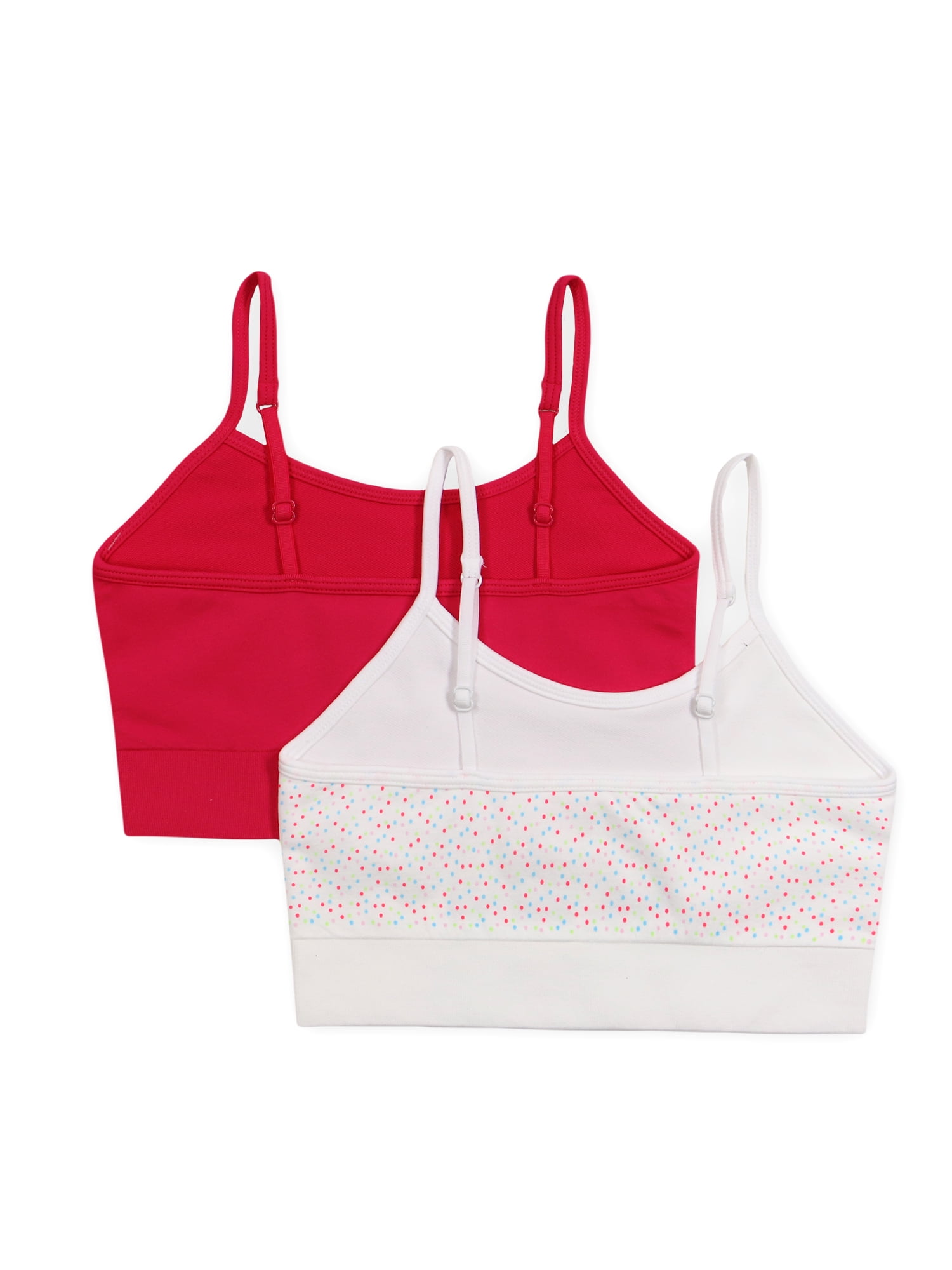 Wonder Nation Girls Seamless Cami Bra, 2-Pack, Sizes XS-XXL