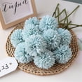 thumbnail image 2 of Bola de crisantemo artificial Oficina en casa Mesa Centro de mesa Flor falsa Adorno de boda, Azul claro 6 piezas Advancent HA8915-02B, 2 of 6