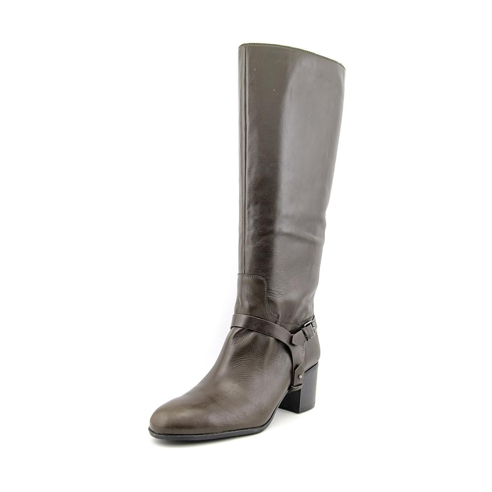 Enzo Angiolini Colston Women Round Toe Leather Brown Knee High Boot ...