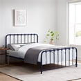 thumbnail image 2 of Lexicon Bethany Queen Metal Platform Bed in Navy Blue, 2 of 5