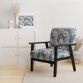 thumbnail image 2 of Designart "Ethereal Flourishing Rococo VII" Blue Floral Upholstered Accent Chair - Cottage Arm Chair For Bedroom, 2 of 7