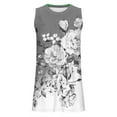 thumbnail image 3 of Ladies Tank Top, Casual Fashion Gradient Color Sleeveless T-Shirts Vests Comfy Loose Fit Pleated Flowy Tunic Tops Women Trendy Floral Print Vest Tops Tees Shirts, 3 of 3