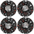 thumbnail image 2 of Shower Caps,Paw Prints and Bones Waterproof Shower Cap for Women 4 Pieces,Double Reusable Hair Cover for Shower PEVA Elastic Stretch Hem, 2 of 7