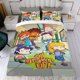 thumbnail image 4 of Todos Crecidos Conjunto de sábanas temático, trío de piezas, cómodo y amigable con la piel, diseño único, regalo de decoración para el hogar para familiares, amigos y fans,140cm *210cm, 4 of 6