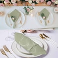 thumbnail image 2 of Sage Green Cloth Napkins, Minimalist Abstract Modern White Art Washable and Reusable Dinner Napkins Set of 6, Table Napkin for Kitchen Party Birthday Wedding Hotel Housewarming 20"x20", 2 of 8