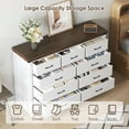 thumbnail image 6 of Farmhouse 9 Drawer Dresser for Bedroom, 52" Wide Chest of Drawers, Wooden Dresser TV Stand, Storage Dressers Organizer for Bedroom, Living Room, Hallway, White, 6 of 8