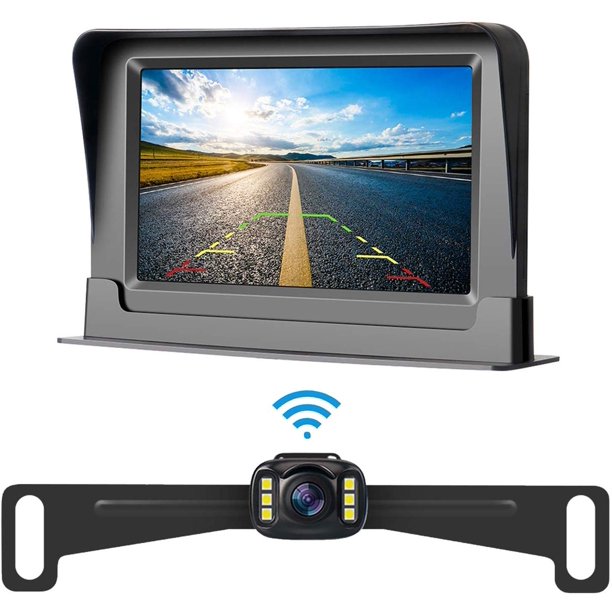 LeeKooLuu HD 720P Wireless Backup Camera and 4.3'' Monitor System for