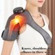 thumbnail image 5 of Almohadilla térmica para rodilla y hombro | Rodillera calefactada USB con calefacción de grafeno | Temperatura de 6 niveles y 3 modos de masaje | Ajustable para hombres y mujeres | Portátil | Gris, 5 of 6