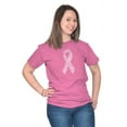 thumbnail image 4 of Breast Cancer Thoughts Prayers Ribbon Women's Plus Size Graphic Tee Brisco Brands 3X, 4 of 5