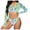 Green, variant on asdoklhq Swimsuits for Women Plus,Women Solid Push Up High Cut Lace Up Halter Bikini Set Two Piece Swimsuit