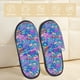 thumbnail image 2 of Balery Colorful Mushrooms Pantuflas de Casa de Felpa Silenciosas con Diseño Estampado, Zapatillas Cómodas Antideslizantes de Algodón para Interior-Large, 2 of 8