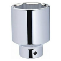 Westward Socket, Steel, Chrome, 1 1/16 in 10E299
