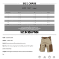 thumbnail image 2 of Mens Camouflage Cargo Shorts Elastic Waistband Drawstring Short Casual Relaxed Fit Wild Outdoor Work Big and Tall Camouflage Cargo Shorts Multi-Pocket Quick Dry Pants,Camouflage Green M, 2 of 3